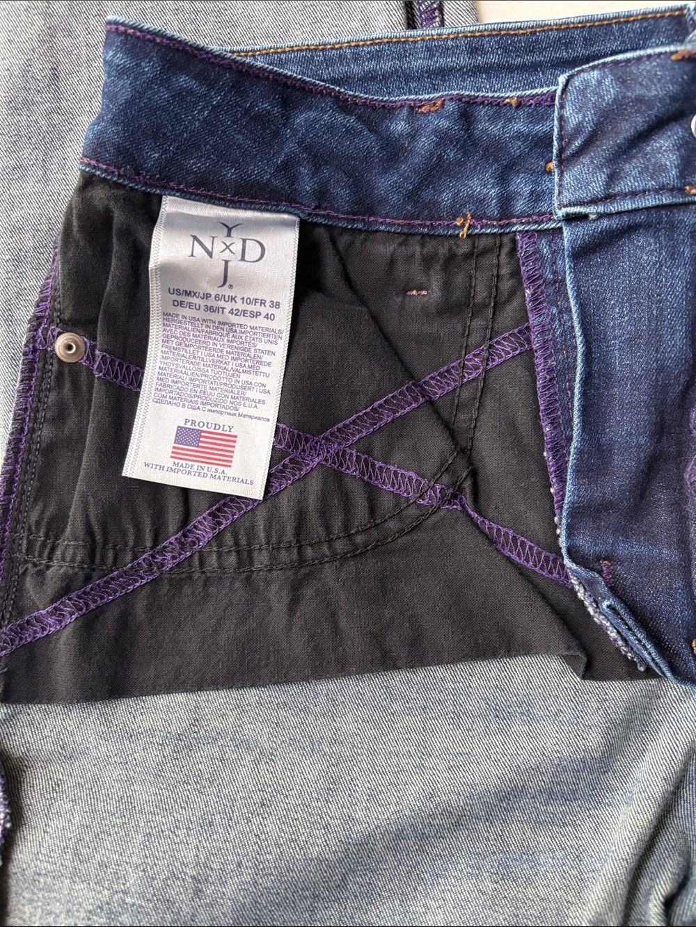 NYDJ Women's Clarissa Ankle Jeans in Dark Blue Wash Size 6 - Picture 8 of 8